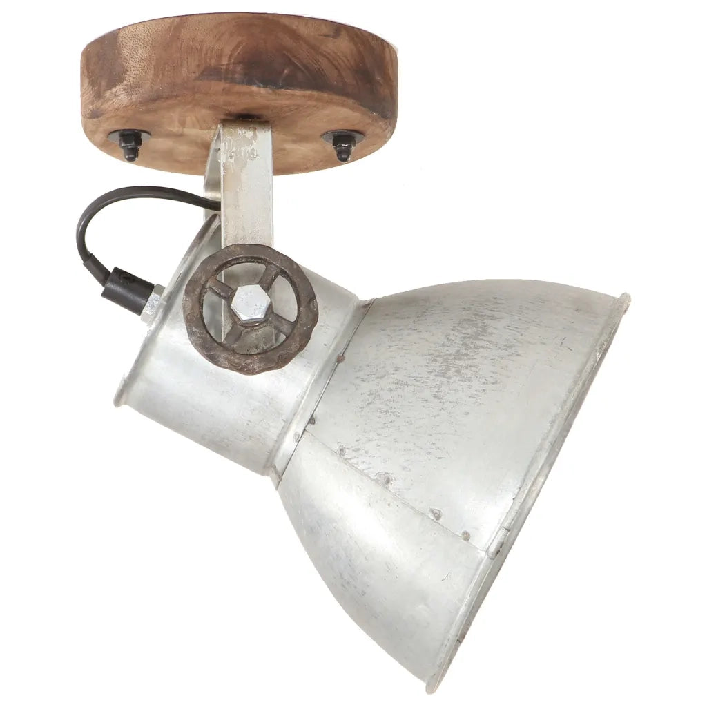 Lampade da Parete/Soffitto 2 pz Industriale Argento 20x25cm E27 cod mxl 66180