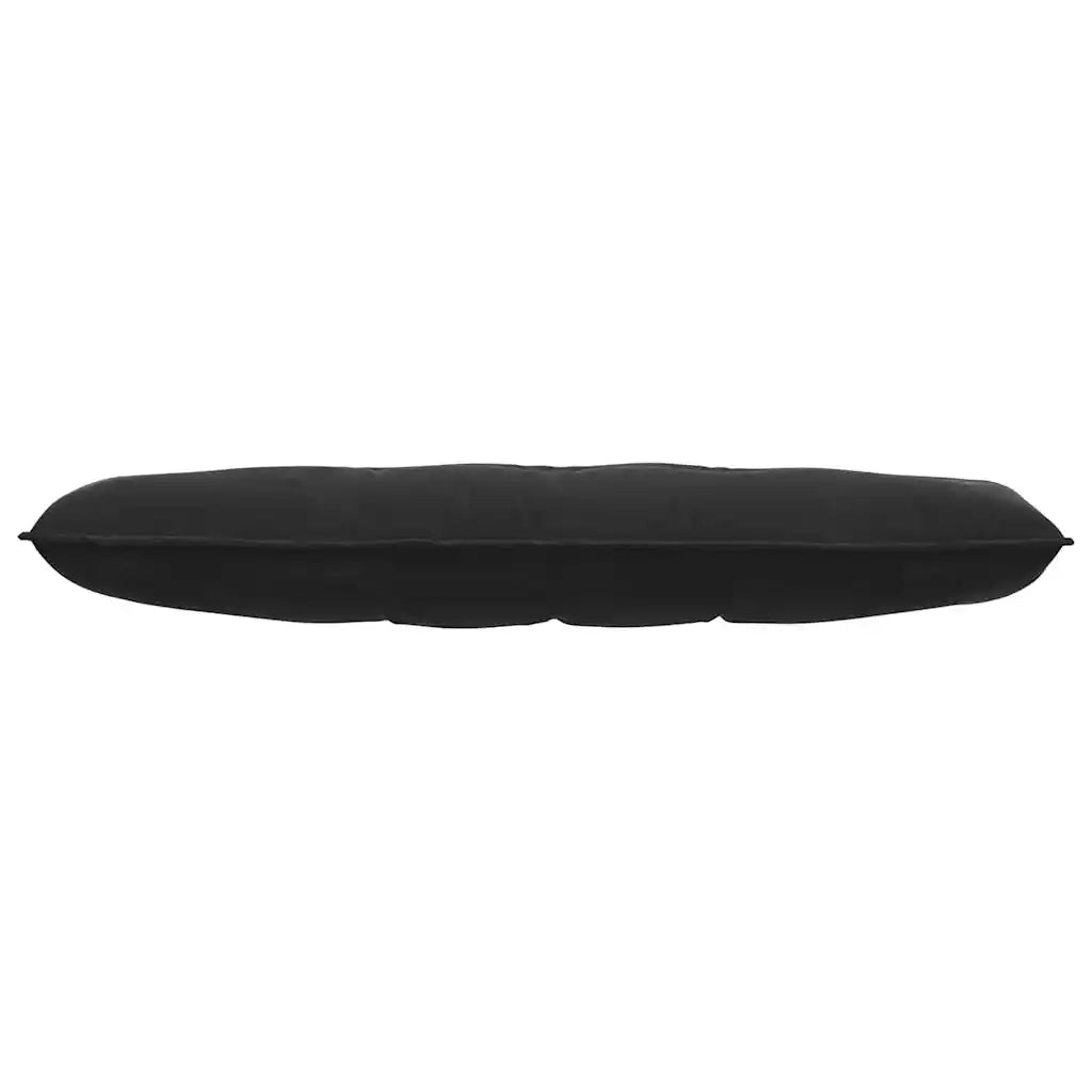 Cuscino per Schiena Nero 140 x 50 cm Tessuto in Cords 42014853
