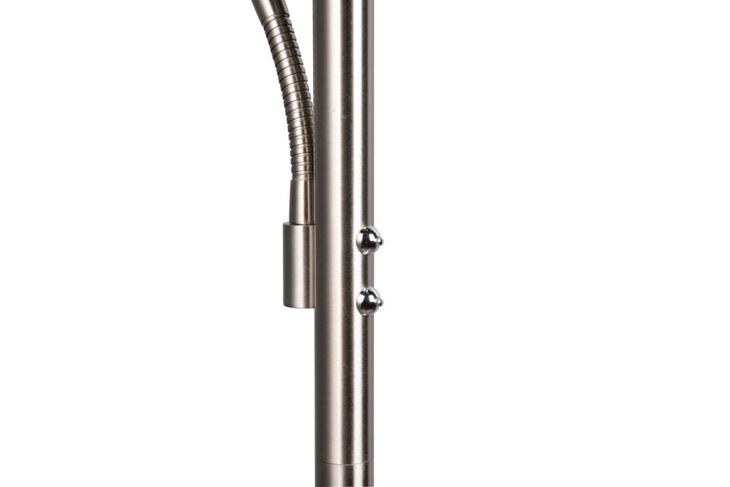 Lampada da terra moderna nichel opaco lettura LED 39W Willis Trio