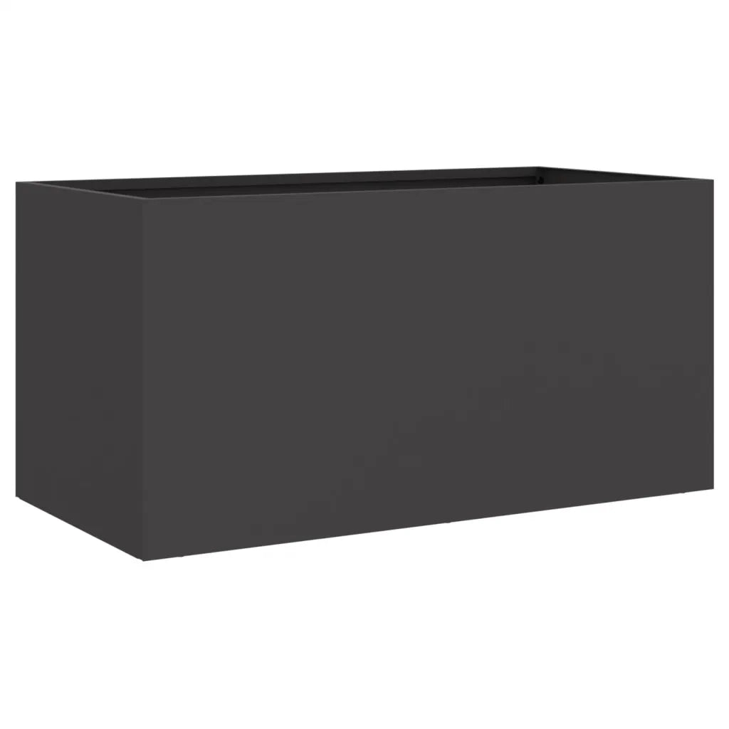 Fioriera | Cassetta per fiori | Vaso Nera 52x48x75 cm in Acciaio