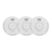 Set di 3 Rilevatori di Fumo 85 dB Autonomi con Batteria 9v Sostituibile da 1 Anno Bianco Alecto