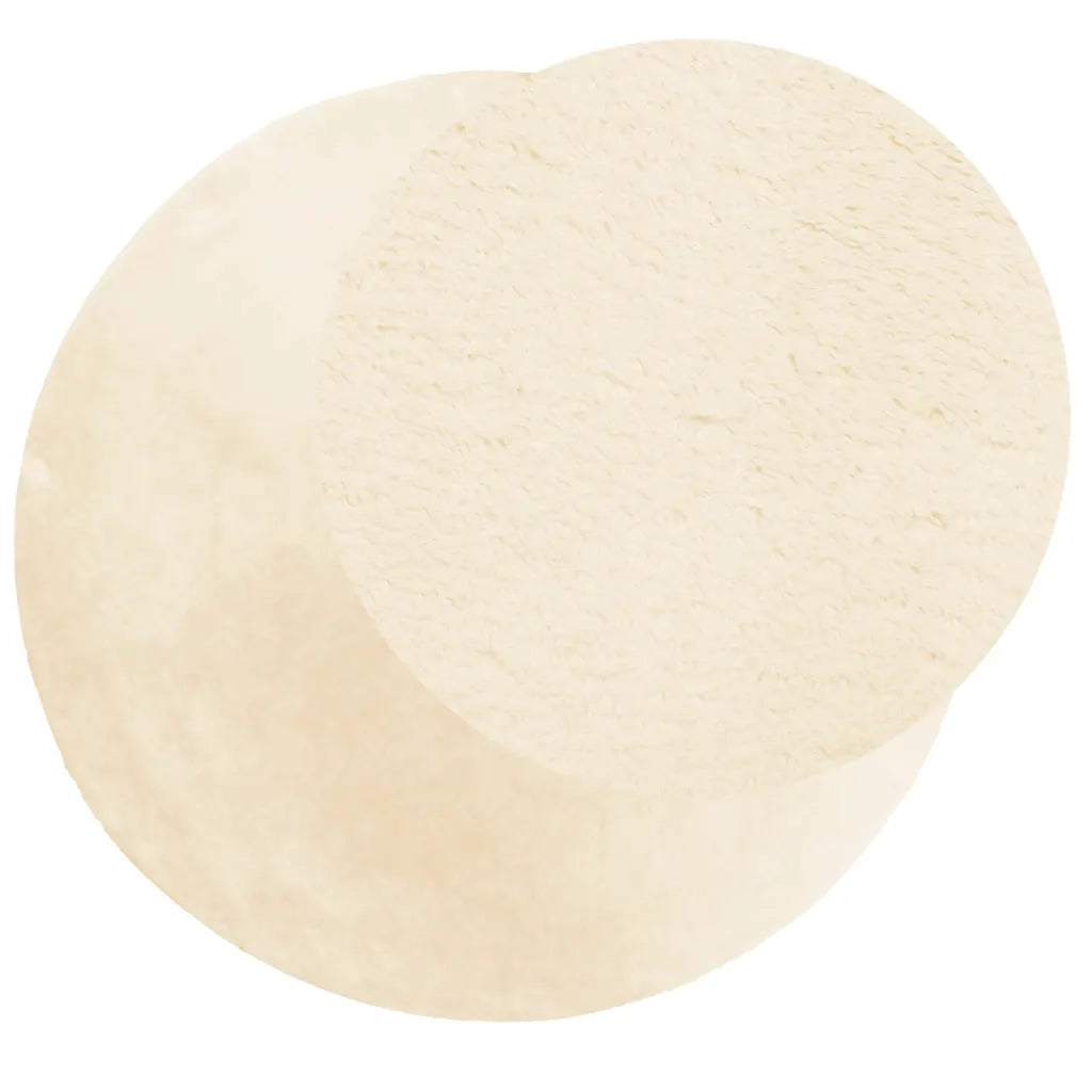 Tappeto a Pelo Corto HUARTE Morbido e Lavabile Crema Ã˜ 120 cmcod mxl 85972