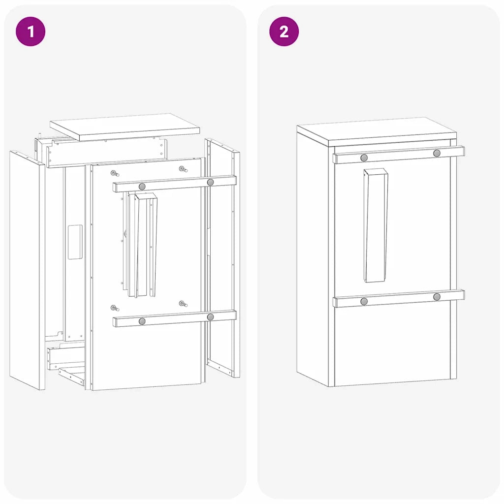 cassetta postalepastkastei Bianco 30 x 20 x 55 cm Acciaio CFW3532835