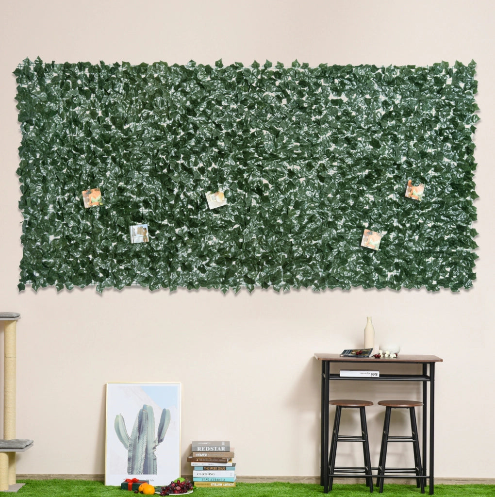 Siepe artificiale frangivista 300 x 150 cm verde scuro per balcone e giardino