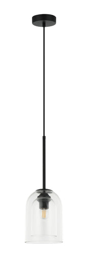 Lampada a sospensione Art Deco nera E27 Elaris Light Prestige