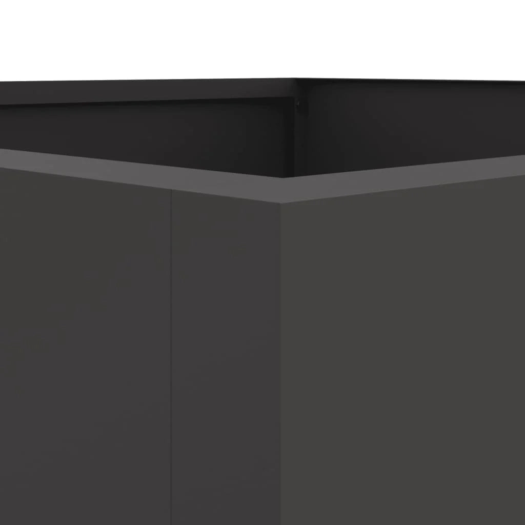 Fioriera rialzata per piante fiori terrazza giardino 52 x 48 x 75 cm acciaio nero 02_0037685
