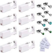 8 pezzi di pistole per piercing auricolare sterili con punte - set di sicurezza per l'asportazione per piercing auricolare - accessori per piercing in acciaio inossidabile.