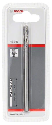 PUNTA DI CENTRAGGIO BOSCH HSS-G PER ADATTATORI FRESE STANDARD 102mm - 2608596119