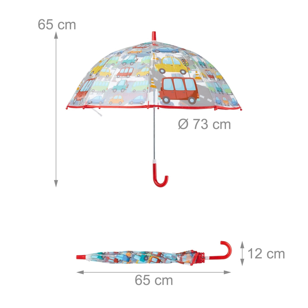 Ombrello per bambini leggero, pratico e facile da usare 65 x 73 cm in plastica blu 13_0016973