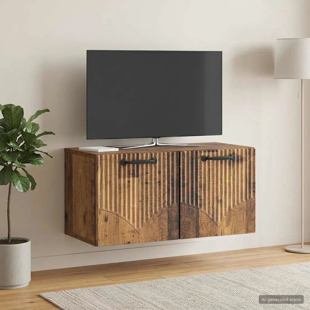 Mobile Porta TV da Muro Legno antico 59,5 x 31 x 30 cm 899053