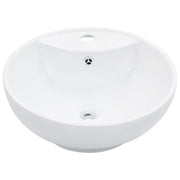 Lavandino con Troppopieno 46,5x18 cm in Ceramica Bianco 143903