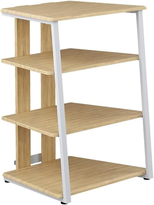 Ripiano portaoggetti Tonar, Grigio, 61 x 78 cm 4 ripiani aperti, adatto per la conservazione di dispositivi Hi-Fi e apparecchi multimediali