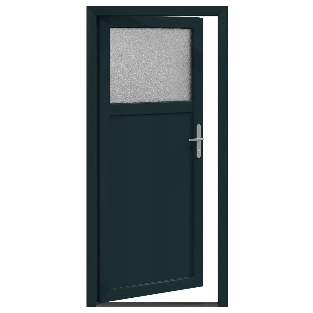 Porta d'ingresso laterale Antracite 98 x 198 cm PVC 3445753