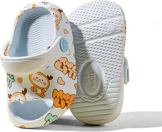 Pantofole per bambini con motivo di cervo - pantofole da spiaggia estive carine - zoccoli per il bagno morbidi con antislip - sandali per spiaggia - respiroabile - regolabili - adatti per ragazzi e ragazze - misura 18