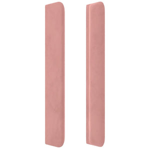 Testiera ad Orecchio Rosa 163x16x118/128 cm in Velluto 3119639