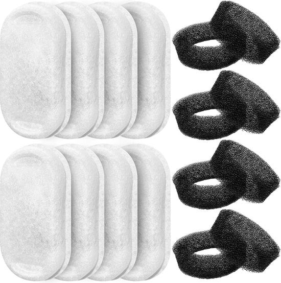 Accessori per distributore d'acqua - 8 modelli per animali domestici, filtri per animali domestici - inclusi 8 filtri per animali domestici e 8 spugne per pompa
