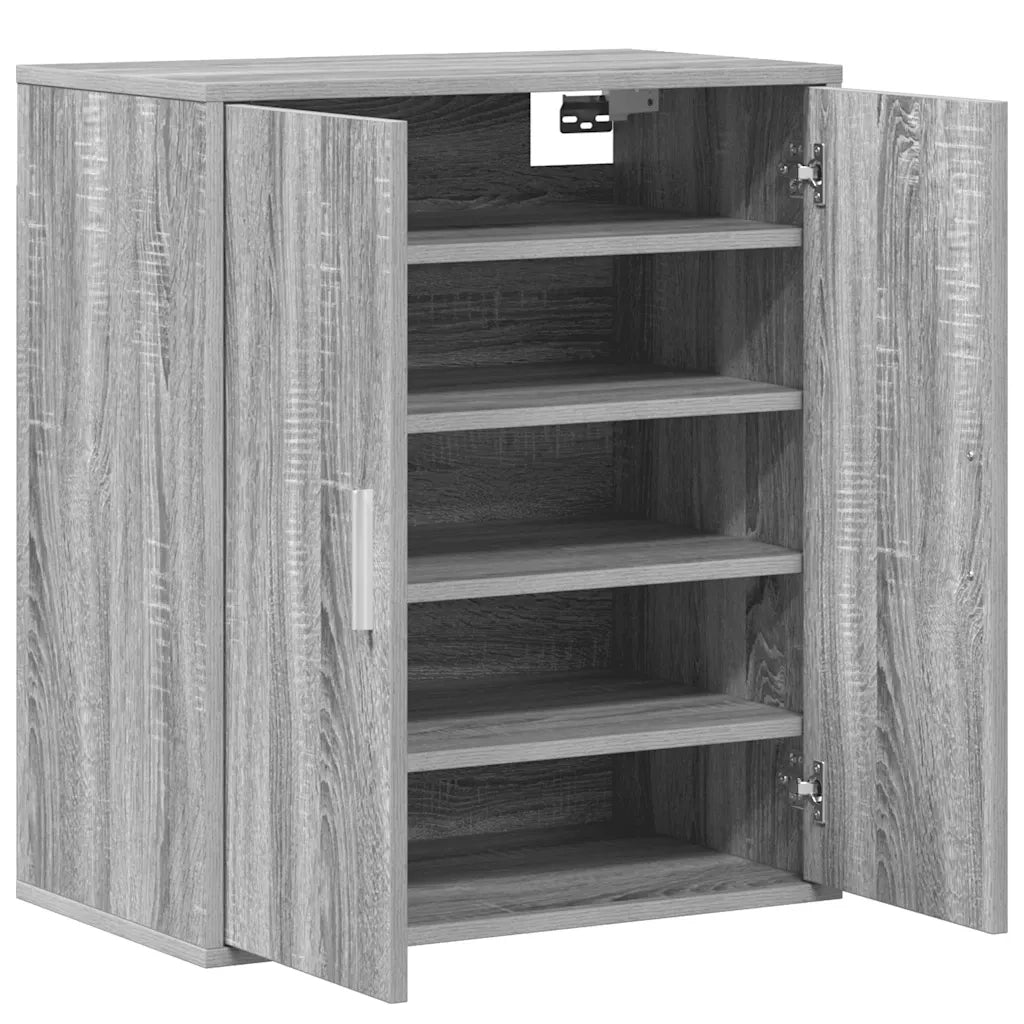 Scarpiera Grigio Sonoma 60x35x70 cm in Legno Multistrato