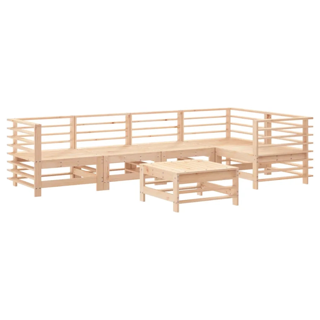 Set Divani da Giardino 6 pz con Cuscini in Legno Massellocod mxl 124440