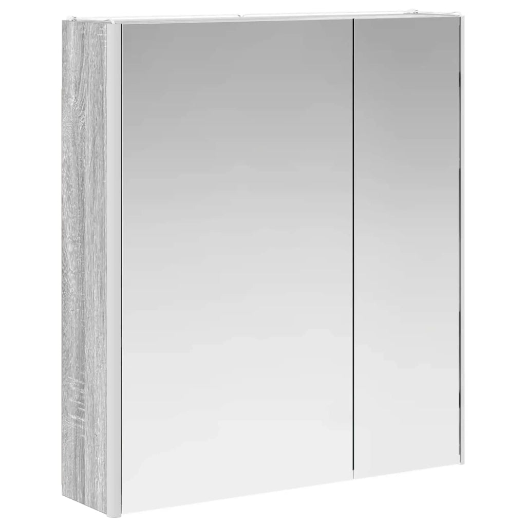 Mobiletto per specchio da bagno Grigio Sonoma