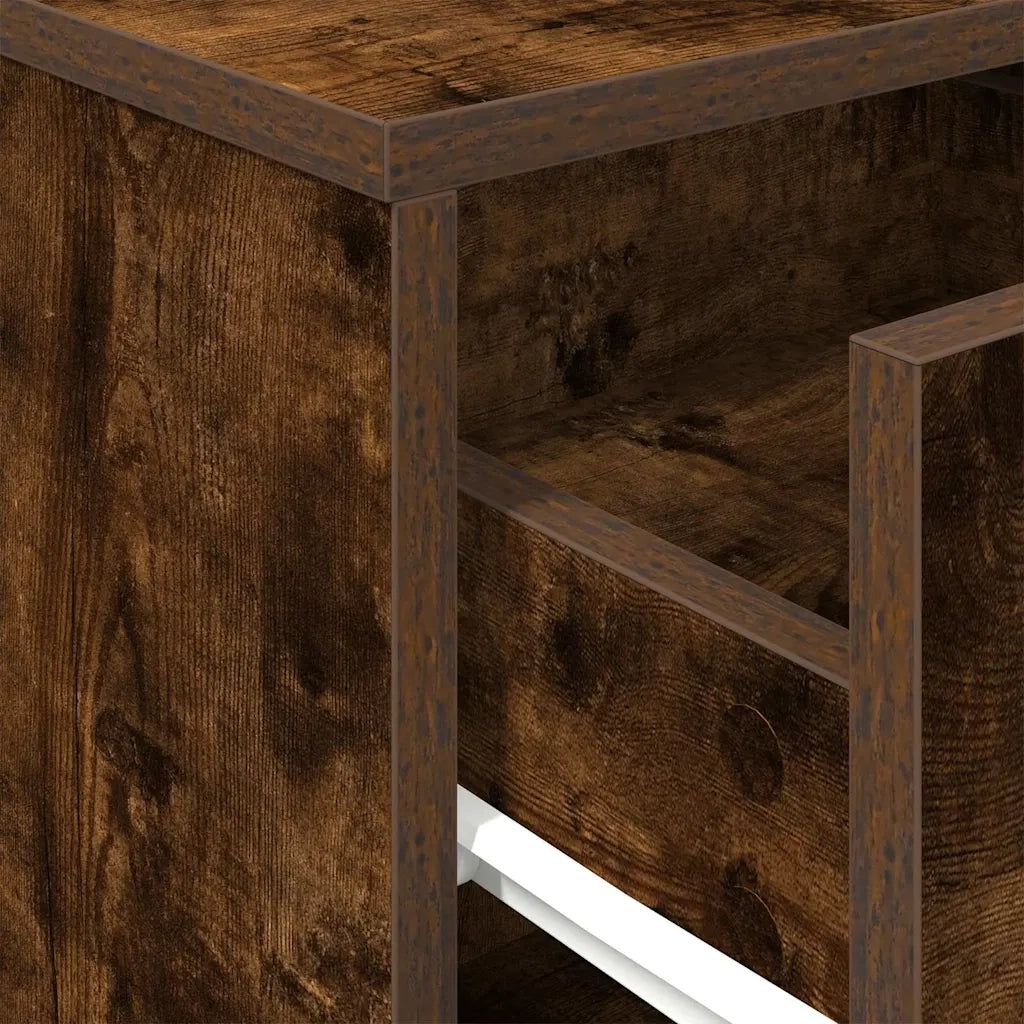 Comodini 2 pz con Cassetto Rovere Fumo 40x34x50 cm 858776