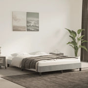 Giroletto senza Materasso-Struttura Letto Grigio Chiaro 140x190 cm Velluto 112989