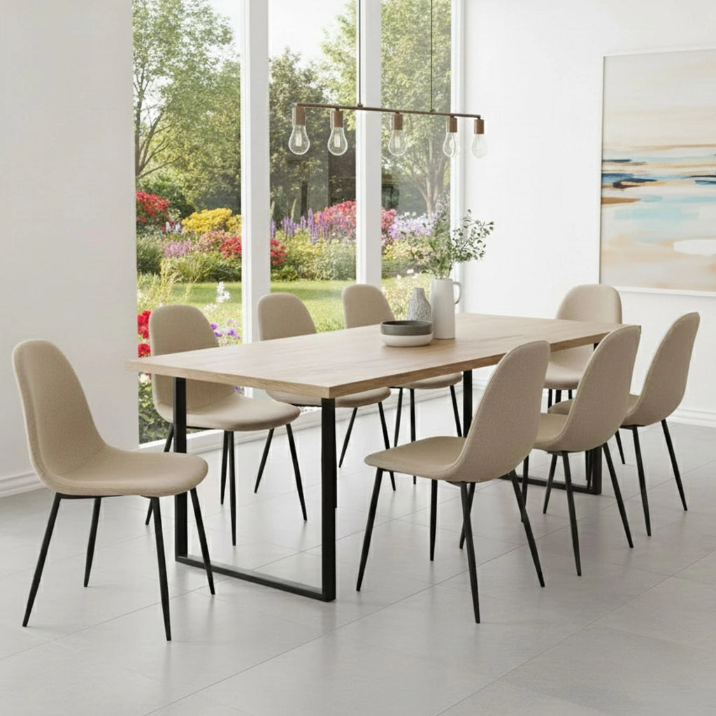 Zambrone, set di Sedie 8 Sedie, Beige