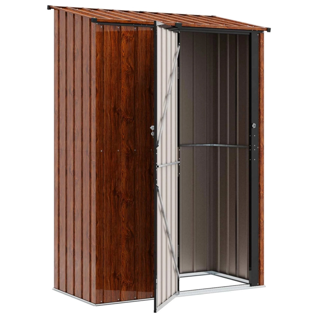 Casette da giardino Marrone 140,5 x 74 x 200 cm Metallo 42011298