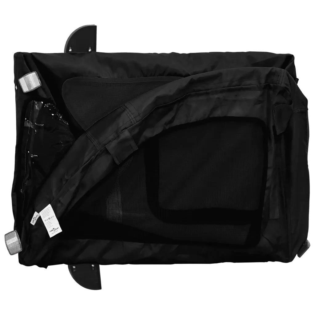 Rimorchio da Bici per Animali Nero Oxford e Ferro CFW6232330