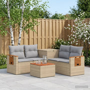 Set di divani 6 pz Beige e Grigio Chiaro 3447677