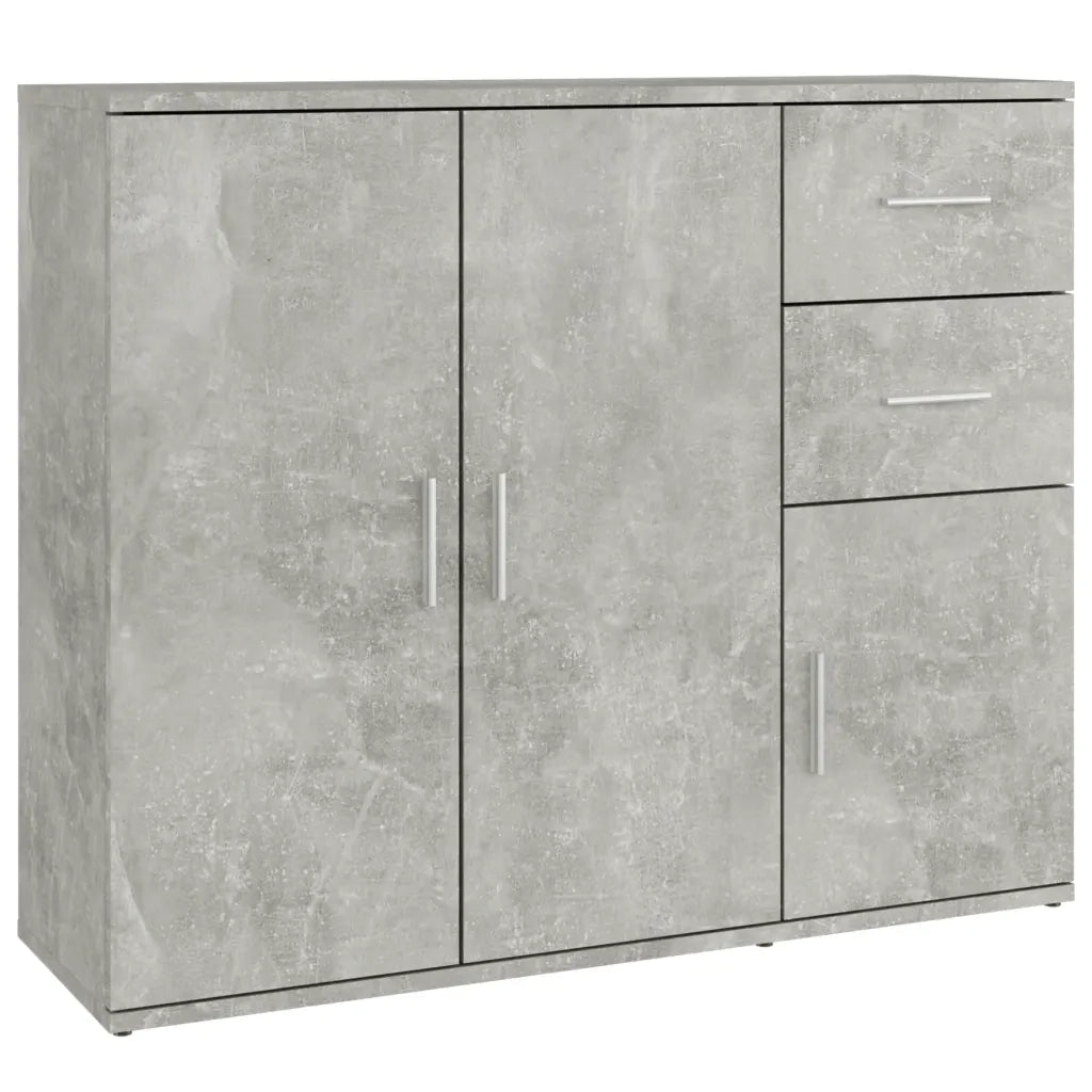 Credenza | Madia | Buffet da pranzo | Armadio da pranzo Grigio Cemento 91x29,5x75 cm in Legno Multistrato