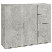 Credenza | Madia | Buffet da pranzo | Armadio da pranzo Grigio Cemento 91x29,5x75 cm in Legno Multistrato