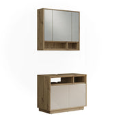 Set mobili bagno Beatrice Cachemire/Rovere artigianale Vicco