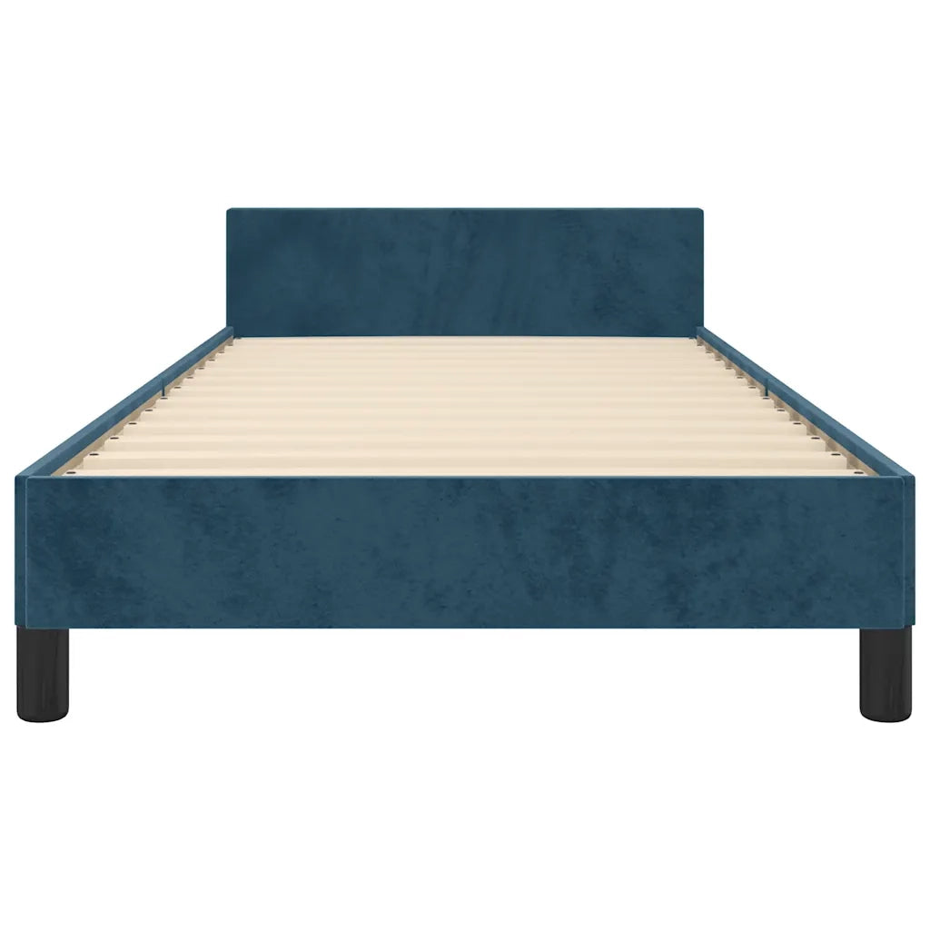 Giroletto senza Materasso Blu Scuro 90x200 cm in Velluto