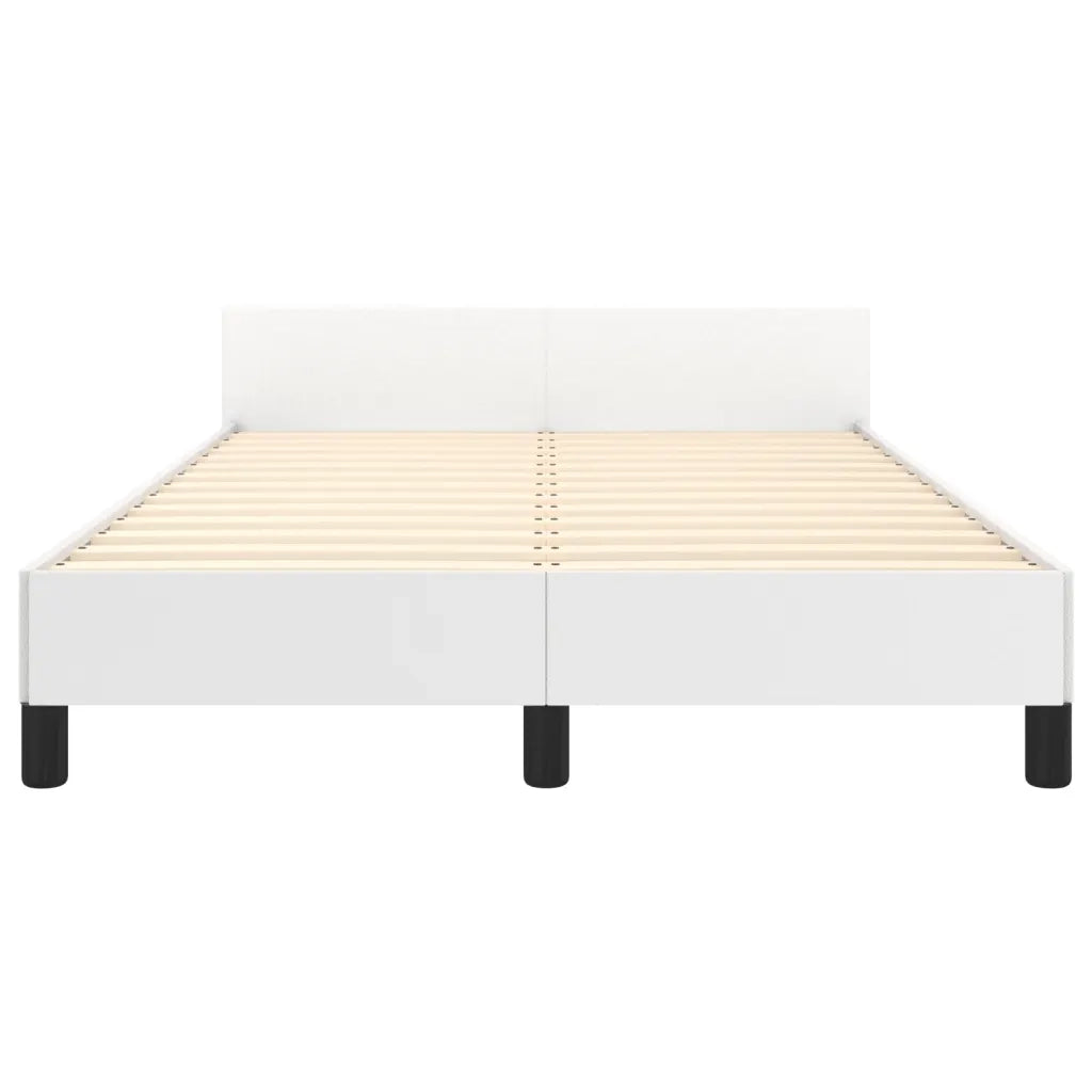 Giroletto con Testiera Bianco 120x200 cm in Similpelle 3125562