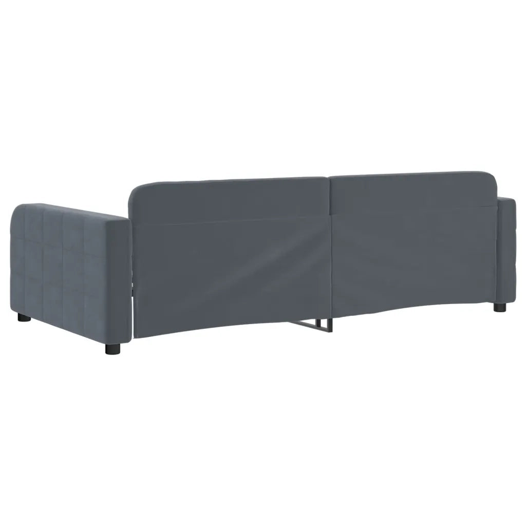 Letto da Giorno Grigio Scuro 90x200 cm in Velluto