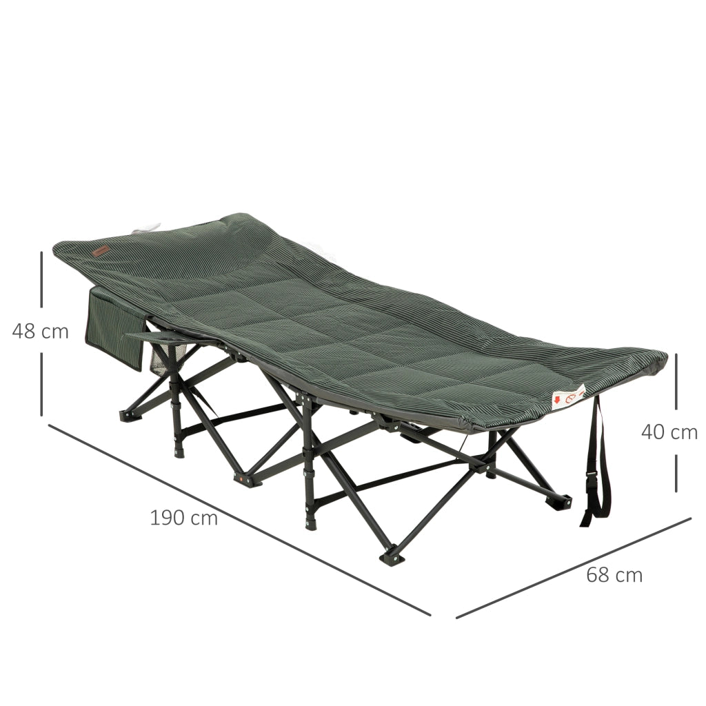 Sdraio pieghevole con schienale regolabile ¨C zephmum ¨C grigio, 68x190x48 cm
