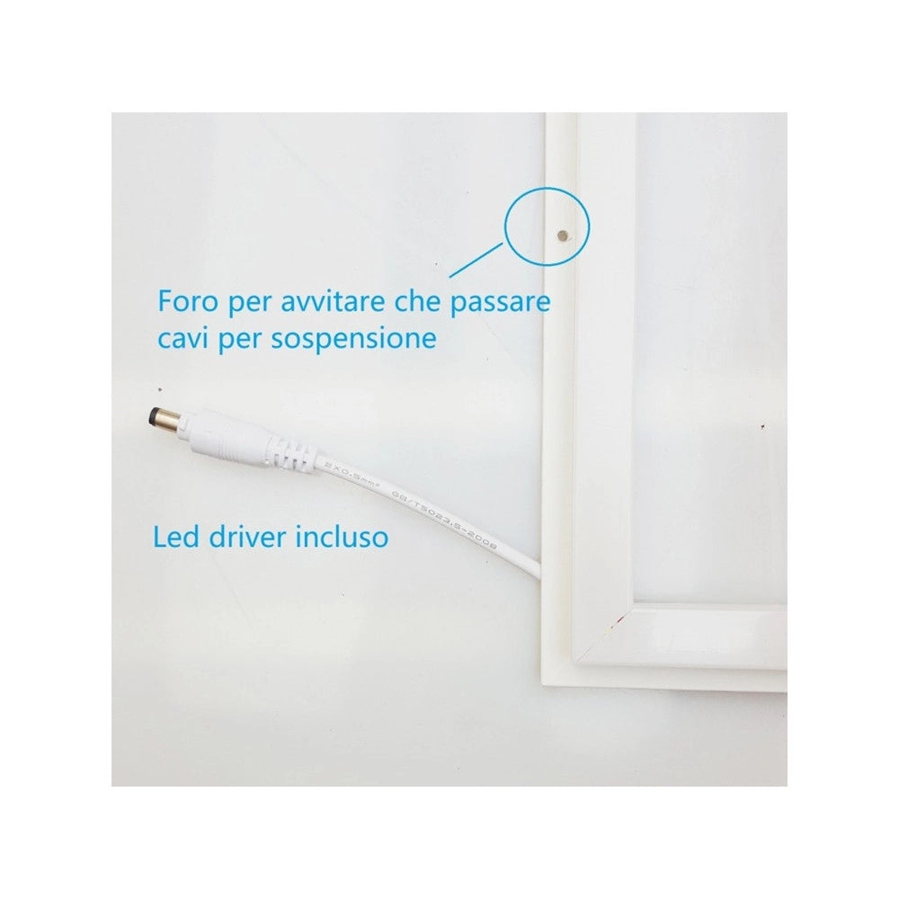 Trade Shop - Pannello Led Telaio Luminoso Cornice 60x60 Cm 48 W 5700lm Lampadario Sospensione Tot - -bianco Freddo      -