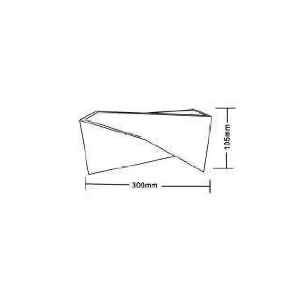 Trade Shop - Applique In Gesso Con Forma Asimetrica Doppia Emissione Luce G9 Da Parete Gs-e73 -