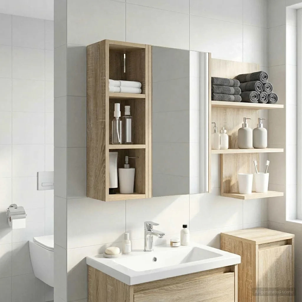 Armadio da bagno a muro Rovere Sonoma 20 x 16 x 62,5 cm 889305