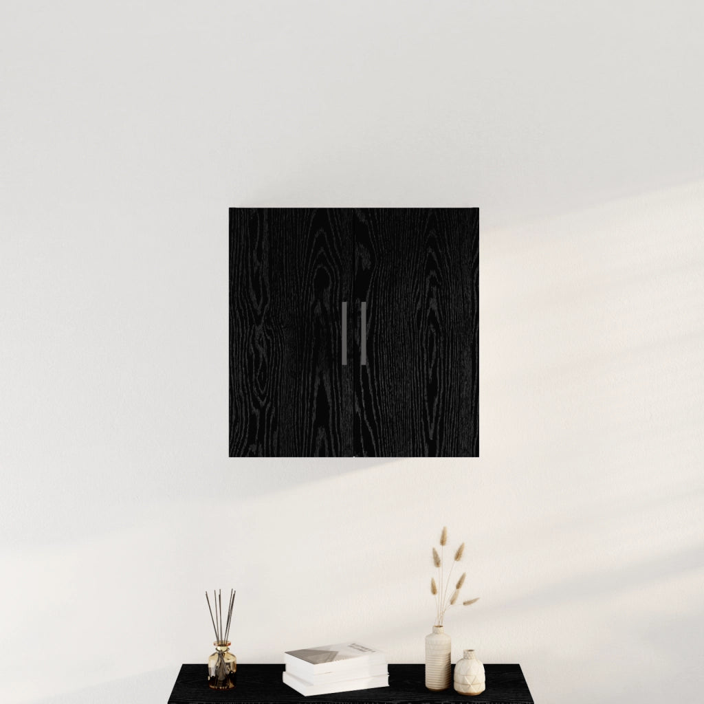 Mobile da muro Nero Rovere 60x31x60 cm Legno ingegnerizzato