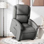 Poltrona Alzapersona Reclinabile Grigio Scuro in Tessuto 3204165