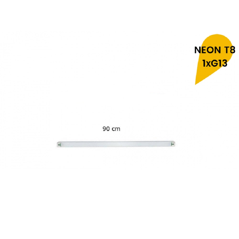 Trade Shop - Reglette Plafoniera Neon Led T8 Da Interno Tubo G13 90 Cm Parete Soffitto T8-90a -