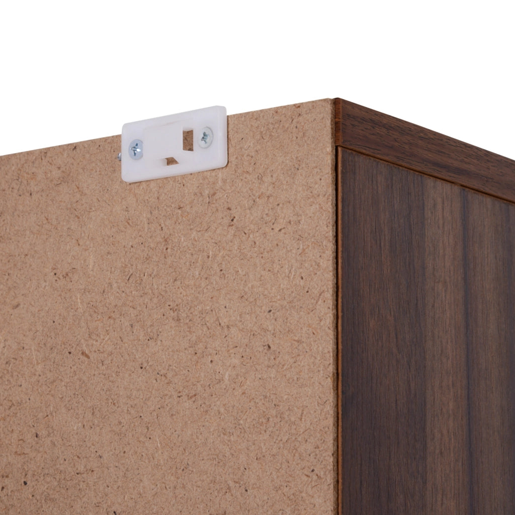 Libreria per CD e DVD con 36 scomparti ¨C zephmum ¨C marrone 102x23.5x195 cm