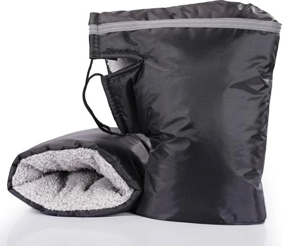1 paio - Manopole per bicicletta extra imbottite - Striscia riflettente - Caldi per mani - Muffe per mani - Manopole per bicicletta - Caldi per mani per motociclette, scooter - Nero - Manopole per bicicletta invernali - Manopole per sterzo invernali