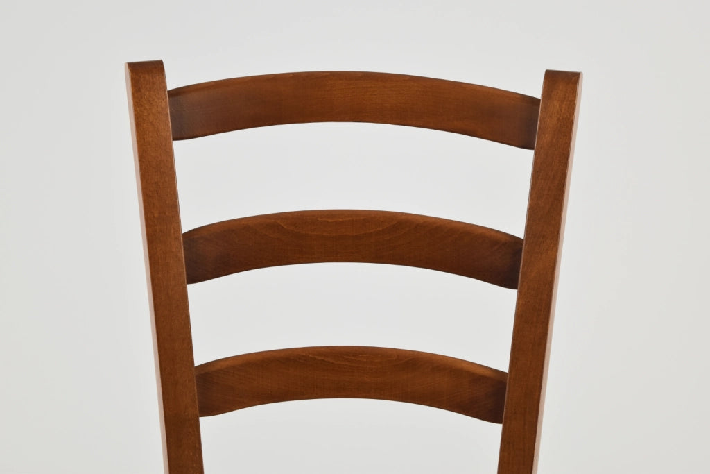 Set 6 Sedie Venice Tommychairs, robusta struttura in legno di faggio verniciata in noce chiaro e seduta in paglia