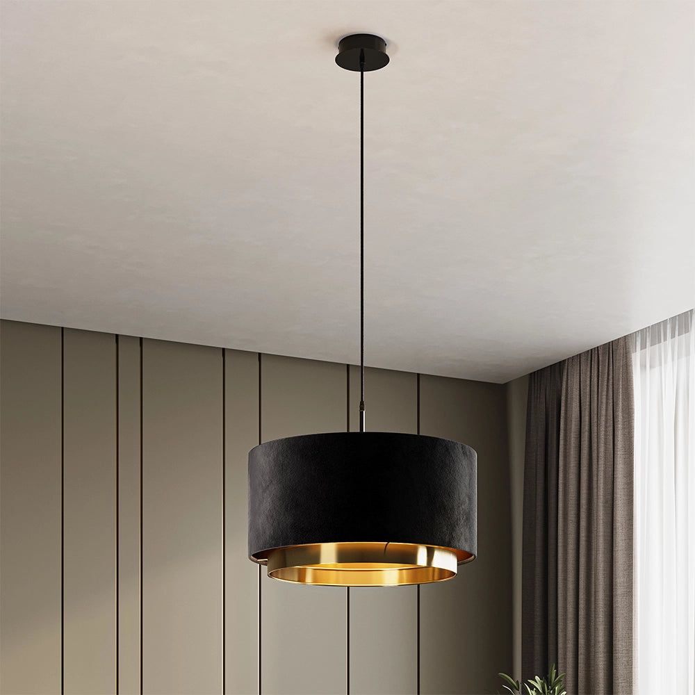 Vicco lampadario a sospensione Nero 45 x 25.7 cm