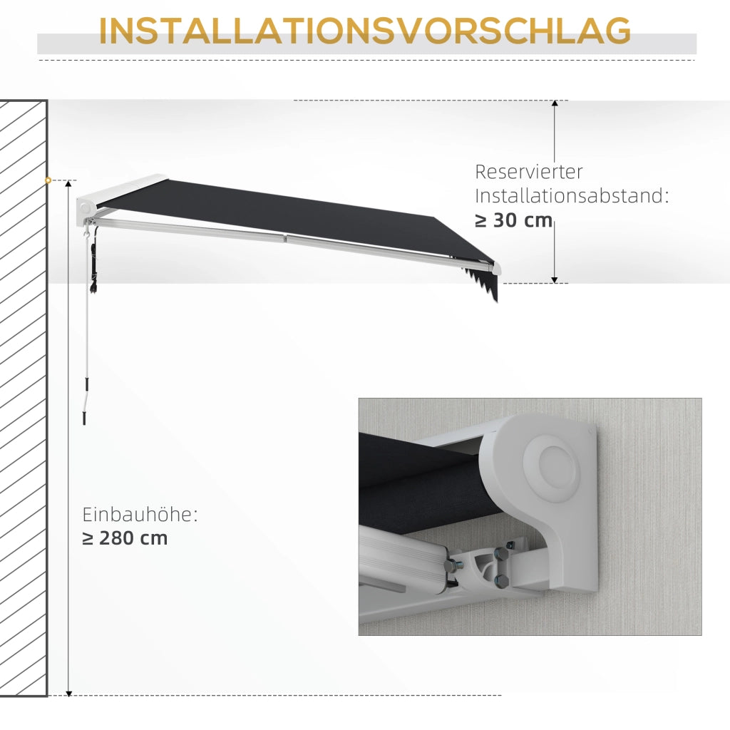 Tenda da sole ¨C Minimal ¨C Grigio, alluminio, 4x3 m