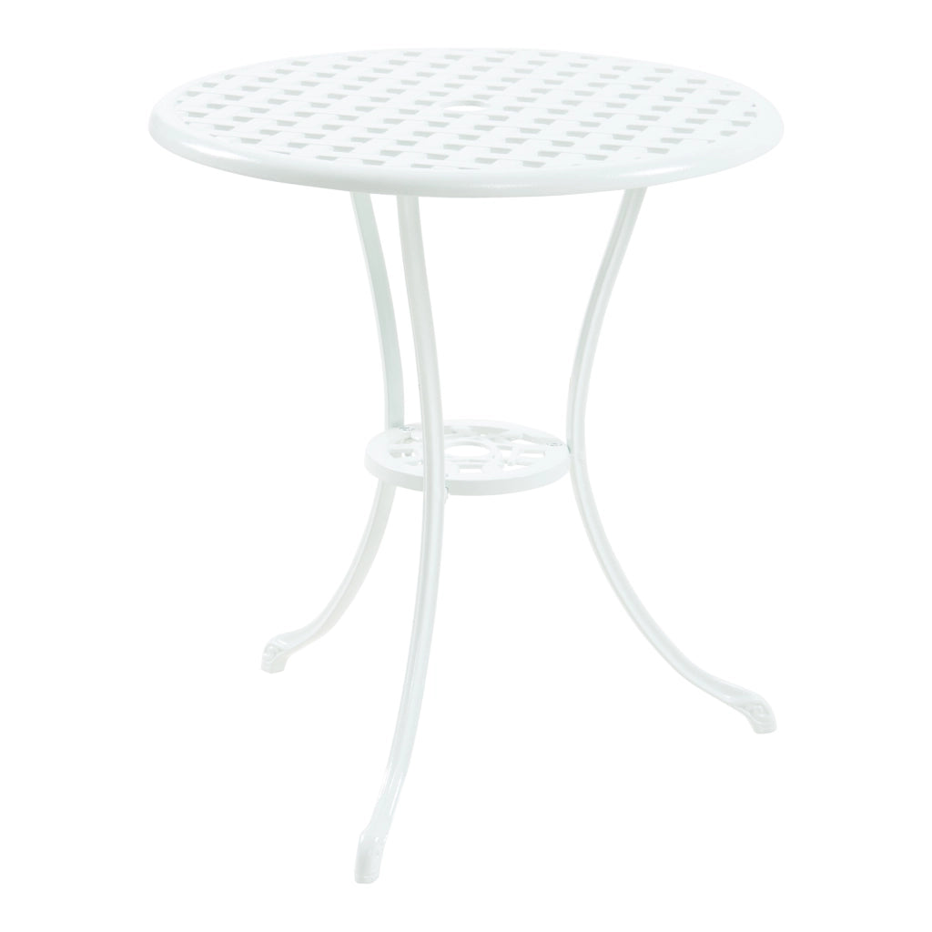 Set da Bistrot Vena in Alluminio 2 Sedie e Tavolo Rotondo - Bianco casa.pro