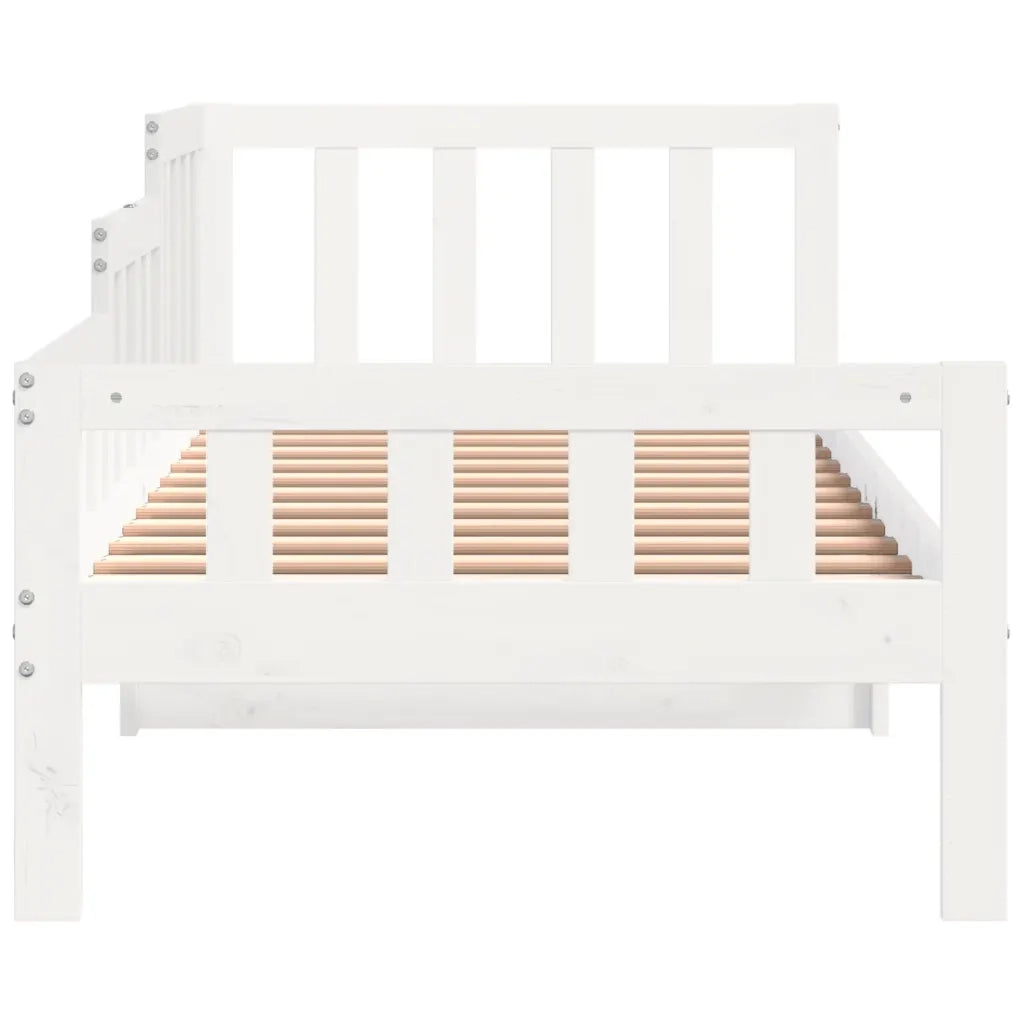 Dormeuse senza Materasso-Divano Letto-Struttura Letto Bianca 80x200 cm Legno Massello Pino 699118