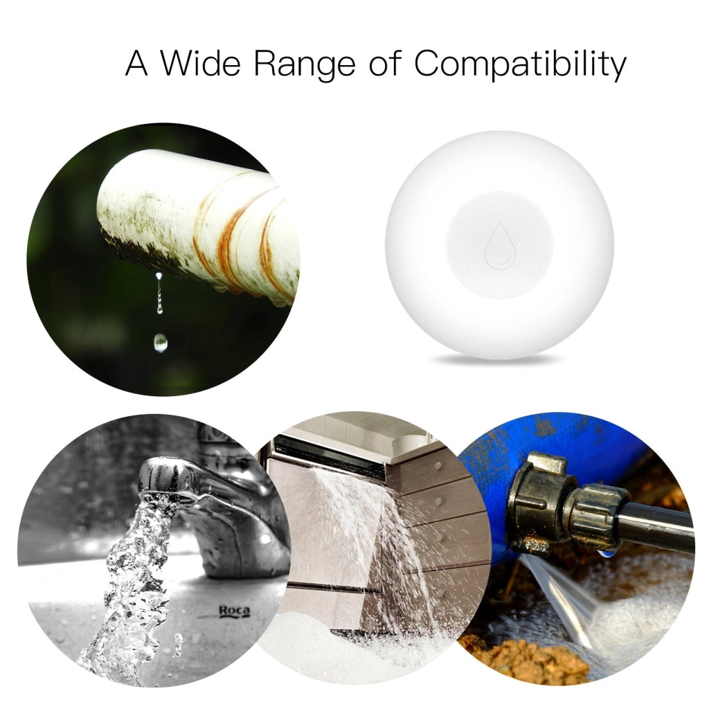 Sensore Perdita Acqua Rilevatore di Allagamento ZigBee Protocollo ZigBee 3.0 TUYA, Smart Life CR2032 IP66 Ø50x17mm